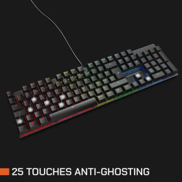 Nova Gaming Clavier Gamer Mécanique HERCULE, Switches pour Frappe Précise, Rétroéclairage LED RGB Personnalisable, Filaire, Confort de Jeu Optimal