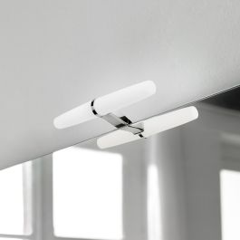 Emuca Spot LED pour miroir de salle de bain Gemini (AC 230V 50Hz), 6 W, Chromé, Plastique et Aluminium