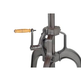 GINER Y COLOMER - Table à manger extensible en bois d'acacia massif avec pieds en fer noir, modèle artisan recyclé