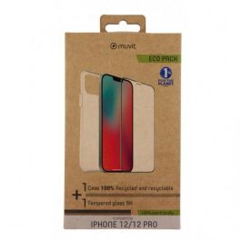 Protection pour téléphone portable Muvit Transparent Smartphone Apple iPhone 12, 12 Pro