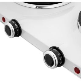 Sencor SCP 2253WH-EUE4 - Plaque de cuisson électrique 2 foyers, 2500 W (18 et 15 cm), blanc, pour petits espaces et camping, compacte avec pieds antidérapants