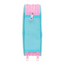 Pochette à crayons triple Stitch Bleu 12,5 x 19,5 x 5,5 cm 37 Pièces