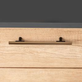 Emuca Lot de 5 poignées pour meubles Riad, L232mm, entraxe 192mm, Aluminium, Bronze