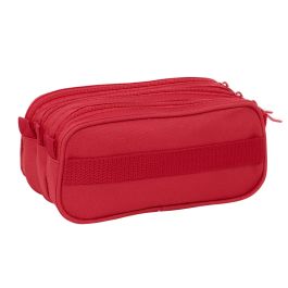 Trousse Fourre-Tout Triple Sevilla Fútbol Club Rouge 21,5 x 10 x 8 cm