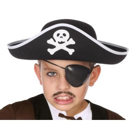 Sombrero Pirata Noir pour Enfant avec Crâne et Bordure Blanche - Dégustement pour Fêtes et Carnavals - Polyester Precio: 10.7900004. SKU: B1ETTF3KM2
