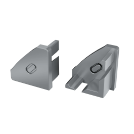 KIMERA-BARDE Profil Aluminium Anodisé Argent avec Diffuseur Opal et Embouts 2,02M