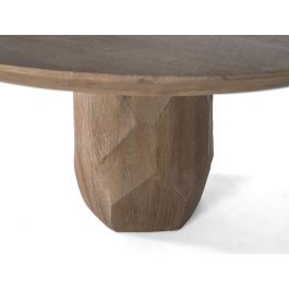 GINER Y COLOMER Table de salle à manger en bois massif de manguier artisanale 150 x 150 x 78 cm, couleur naturelle