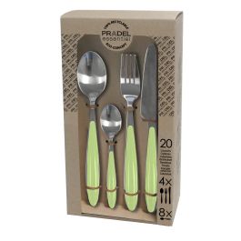 Couverts Pradel essentiel Colorfull Vert Métal 20 Pièces