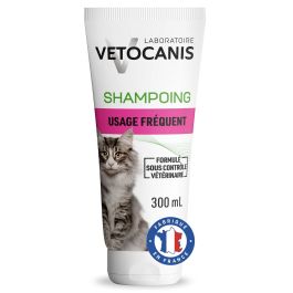 Vetocanis Shampooing Usage Régulier pour Chat - Formule Végétale - Pelage Doux et Brillant Sans Silicone ni Parabène
