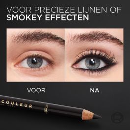 Crayon pour les yeux L'Oreal Make Up HAUTE COULEUR Noir (1 Unité)