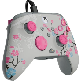 Turtle Beach Rematch Advanced - Manette de jeu filaire officielle pour Xbox - Compatible PC - Modèle Cherry Blossom - Conception phosphorescente et personnalisable