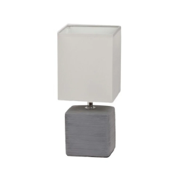 RABALUX Rabalux Orlando Lampe de Table Gris Céramique Métal Textile 30 cm Hauteur 13.5 cm Largeur E14 40W IP20 RAB-4458