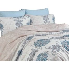 Parure de couette Bleu Lit king size 3 Pièces
