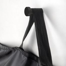 Emuca Lot de 7 crochets muraux Wellington, Zamak, Peint en noir