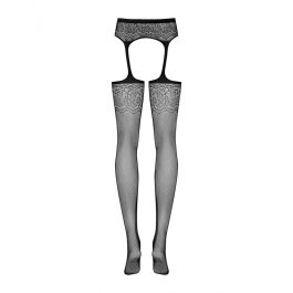 Bas avec porte jarretelles Obsessive S207 XL/XXL Noir