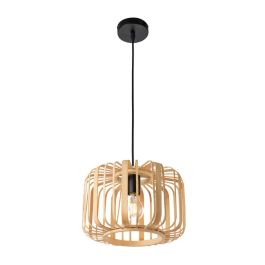 Lampe Suspendue Linjiang SKD-P80110 Rotin Naturel Boho-Chic Douille E27