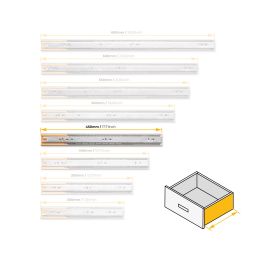 Emuca Lot de 5 jeux de coulisses de tiroirs, roulement à billes, hauteur 45mm, profondeur 450mm, sortie totale, fermeture amortie, Zingué