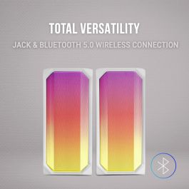 Haut-parleurs bluetooth portables Mars Gaming MSRGBW Blanc 15 W 4 W