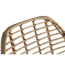 GINER Y COLOMER Lot de 2 Chaises en Rotin et Métal avec Coussin Inclus - 88 x 66 x 63 cm - Naturel - Design Artisanal - Montage Requis