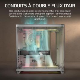 Boitier PC - CORSAIR - AIR 5400 RS-R ARGB Tempered Glass Mid-Tower - Ventilateurs RGB a rotor inversé - Blanc