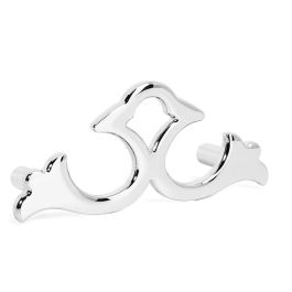 Trentadue Poignée de Meuble Cassi Zamak Finition Chrome Distance Trous 64mm