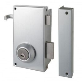 TESA Serrure de sécurité à poser Tesa TS10T6Iac, Cylindre T60, Argentée, Poignée Gauche