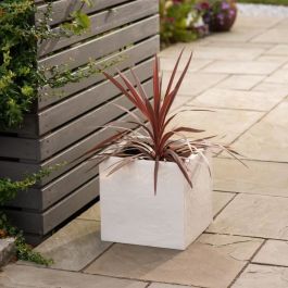 Strata STR5021711059748 Pot Carré Hendida L Ø 38,5cm x 46,5cm H Couleur Pierre