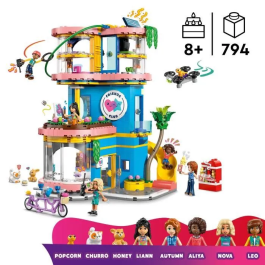 Lego 42689 Friends Le Club-House de Heartlake City - Jeu de Construction 8+ Ans avec 5 Mini-Poupées et 3 Animaux - Boîte de Rangement - Cadeau Enfant