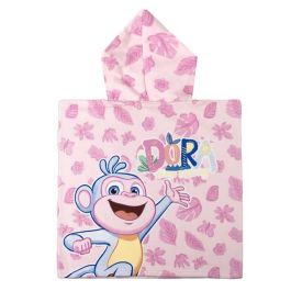 Serviette poncho avec capuche Dora The Explorer Rose clair 55 x 77 cm