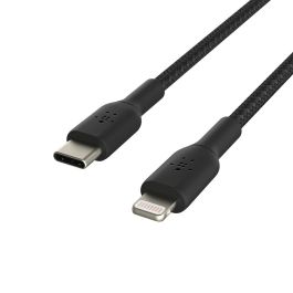 Câble USB-C vers Lightning Belkin CAA004BT2MBK Noir 2 m