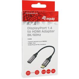 Equip Displayport->HDMI Adapter 1.4 St/Bu 8K/60Hz grau