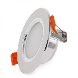 Downlight LED 5W 400Lm 6000K Aro Plateado 40.000H [PCE-DL5W-P-CW]
