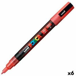 Marqueur POSCA PC-3ML Rouge (6 Unités)