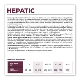 Nourriture VETEXPERT Hepatic Dog Viande 12 kg