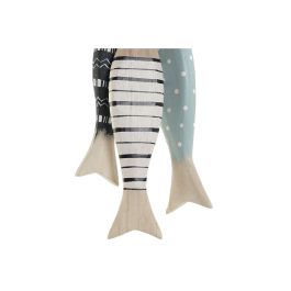 Décoration Suspendue Home ESPRIT Bleu Rouge Multicouleur Poissons 5 x 2 x 20 cm (2 Unités)