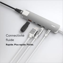 Hub USB Linq Byelements LQ49061 Blanc Gris