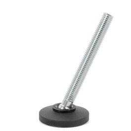 HERRAJES ALK Pied Niveleur Tofo Ø35 M8x70 H80 Noir avec Rotule et Empreinte Allen