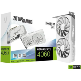 Zotac Carte Graphique Nvidia GeForce RTX 4060 Twin Edge OC Blanche 8GB ZOT4895173627187
