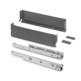 Emuca Tiroir extérieur Simplex 25kg hauteur 122mm, profondeur 440mm, acier, Gris antracite