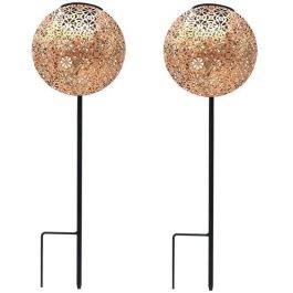 Lumisky AGADIR H45 cm - Lot de 2 balises solaires LED blanc chaud, style oriental Precio: 43.89. SKU: B1GJZLSPXZ