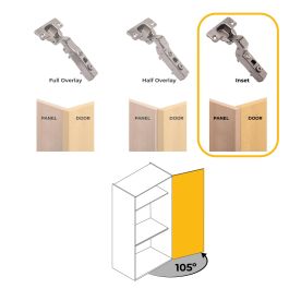 Emuca Lot de 20 charnières super coudées X91 à fermeture amortie et embases Euro, Hauteur 0, Acier, Titane