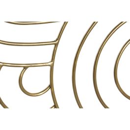 Décoration murale DKD Home Decor Doré Argenté Abstrait Oriental 61 x 1 x 61 cm (2 Unités)