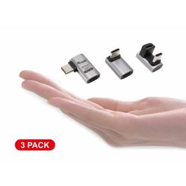 EQUIP Adaptateur USB 4.0 vers USB-C 40Gbps, 240W PD, Noir/Gris, Lot de 3