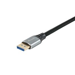 EQUIP Câble DisplayPort 2.1 Premium 119282, Mâle vers Mâle, 2m, 16K/60Hz, 54Gbps, HDCP, HDR, Argent/Noir