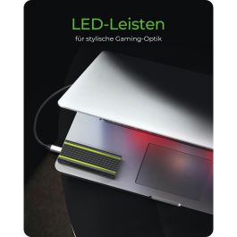 ICY BOX IB-1824ML-C31 Externes USB-C 3.2 Gehäuse für M.2 NVMe SSD mit LED-Beleuchtung