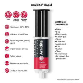 Araldite Colle Rapide Multimatière 24 ml ARA1697016247481