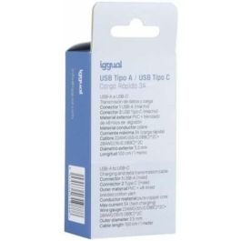 Câble USB A vers USB-C iggual IGG319888 Noir