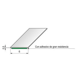 FBS Profil Adhesivo Alu Tape 0,5 Grueso 25M Negro Mate, Cromo, Plata Mate Fbs