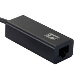 Level One USB-0401 Adaptateur USB 3.0 vers RJ45 Gigabit Ethernet 10/100/1000 Mbit/s, Noir, 0.15m