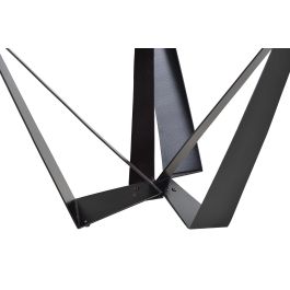 GINER Y COLOMER Table de salle à manger ronde en acacia massif naturel avec pieds en métal noir - Diamètre 120 cm, Hauteur 78 cm